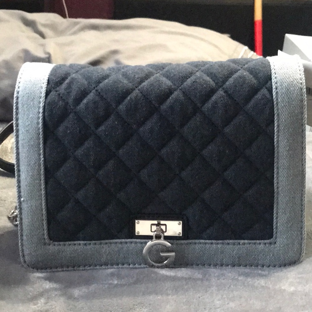 Women’s Otis Quilted Denim Chain-Strap Crossbody